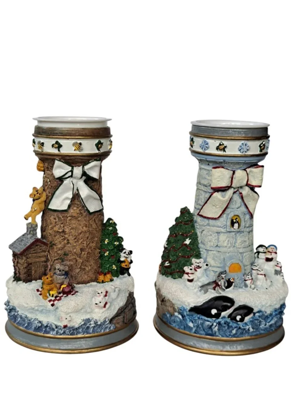 Danbury Mint Candlesticks set of Two in box NEW